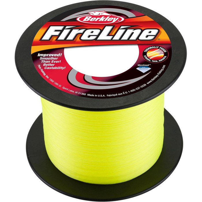 Плетена рибальська волосінь Berkley FireLine Fused Original 8-жильна, кристал, 0,12 мм, 7,2 кг, 300 м – надміцна, зносостійка, для дальніх закидів