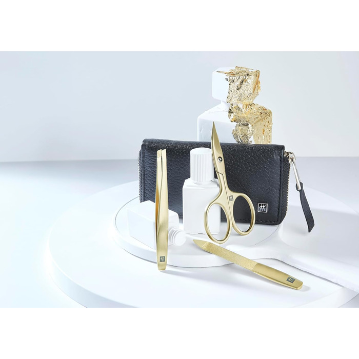 Набір для манікюру ZWILLING Gold Edition (5 предметів, шкіряний етиуль, догляд за руками та ногами), Преміум якість
