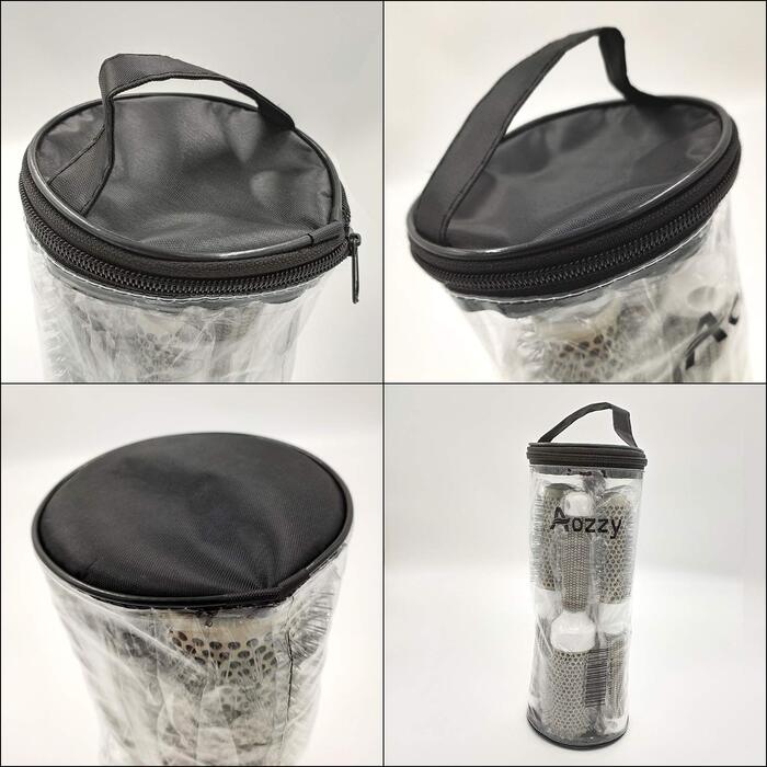 Набір для укладки волосся Haar-Rundbürste: щітка для об'єму, керамічна щітка з щетиною кабана, антистатична, для створення локонів та випрямлення волосся (сіра)