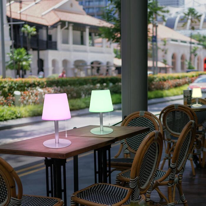 Світлодіодний солярний світильник для столу, вуличний, 2-в-1, бездротовий, 8 кольорів, для саду, кемпінгу (Срібний)