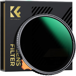 Фільтр K&F Concept 77mm Black Mist 1/4 та ND2-ND400 2-в-1 (Nano-Xcel Series)