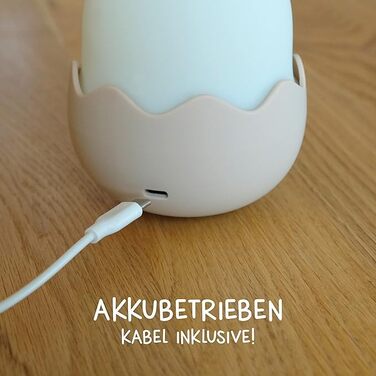 MegaLight LED Night Light Kids RGB Color Changing | Night Light Baby without swallowable small parts | Nursing light dimmable timer | Night lamp for children's room touch USB | (Eggy Egg)