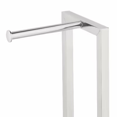 Relaxdays Standing Toilet Set, Stainless Steel & Glass