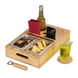 Relaxdays Couchbar with Snack Bowls