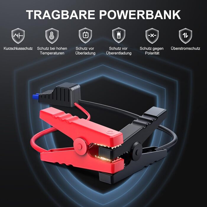 Powerbank для авто FLYLINKTECH Starthilfe 4000A: пусковий пристрій, 12V, IP67, LED, USB/USB-C