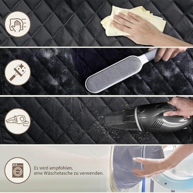 Захист для заднього сидіння автомобіля Angooni для собак - водовідштовхувальний, антиковзний, стійкий до подряпин (135x120 см), сумісний з автокріслом Isofix