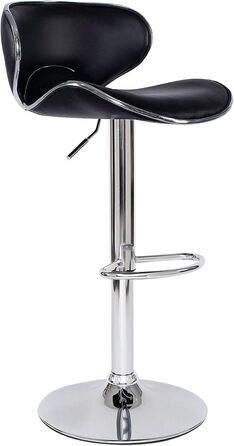 Dibea 2-Piece Swivel Bar Stools - Adjustable Height, 130kg Capacity, Black - Model 1 (Model 6)