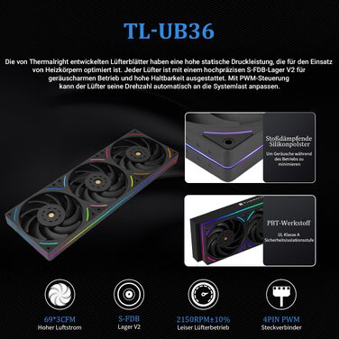 Система рідинного охолодження процесора Thermalright TR Mjolnir Vision 360 UB PRO ARGB Black, LCD-дисплей 3.5