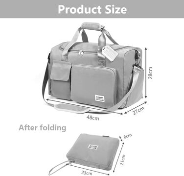 Спортивна сумка Flintronic 35L: водонепроникна дорожня сумка-валіза для подорожей, вихідних та спорту (з біркою) - синій (#5 сірий)