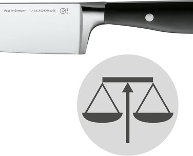 Набір ножів WMF Grand Class 6 предметів з бруском, Made in Germany, 4 кованих ножі, кухові ножиці, брусок FlexTec (китайський кухонний ніж)