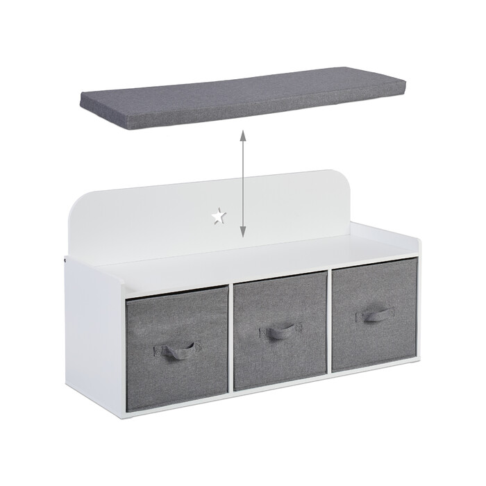 Relaxdays Children's Bench with Storage