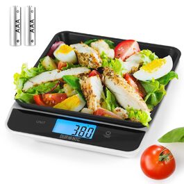 Кухонні ваги Duronic KS5000 SR/SS - цифрові, овальної форми, знімною чашею 2.5 л, точність 1 г, з функцією тарування (чорні)