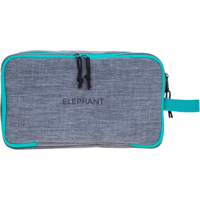 Туалетна сумка-органайзер для подорожей Elephant: велика, водонепроникна, сіро-бірюзова