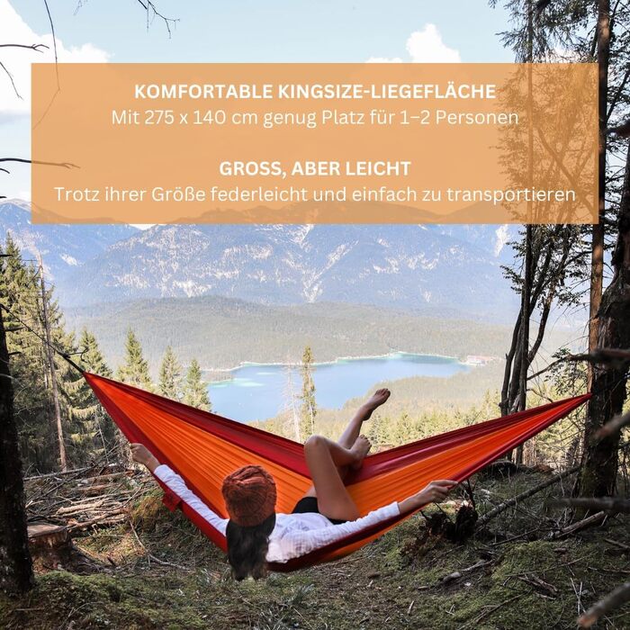 Гамак Amazonas Ultra-Light Adventure Coyote Kingsize (275x140 см, до 150 кг) - надлегкий, зелений