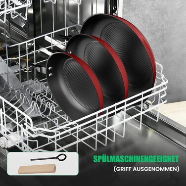 Чавунна сковорода YUTANN для індукції, газу та електроплит (20/24/28 см). Без PFOA/PFAS. З антипригарним покриттям