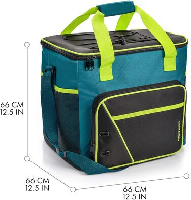 Термосумка 30 л - ідеальна для кемпінгу, пікніка, фестивалю, зберігання їжі та напоїв. Колір: морська хвиля