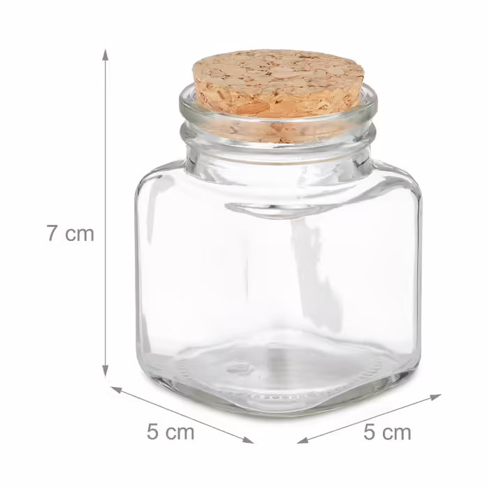 Relaxdays Spice Jars Set of 20 with Cork Lids
