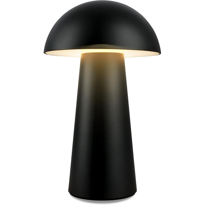 LED-лампа BRILONER настільна бездротова з сенсорним управлінням, диммуванням, теплим білим світлом, 28x16 см (Чорний)