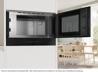 Вбудована мікрохвильова піч Bosch BFL524MS0 Serie 8, чорна, 60 см, 800 Вт