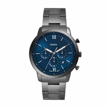 Годинник чоловічий Fossil Neutra Chronograph, сріблястий браслет з нержавіючої сталі, кварцовий механізм