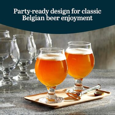 Склянки для бельгійського пива Libbey Belgische Biergläser 370 мл, 6 шт - для ель, тюльпан