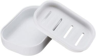 Пластикова мильниця Uviviu PP з піддоном для води, біла