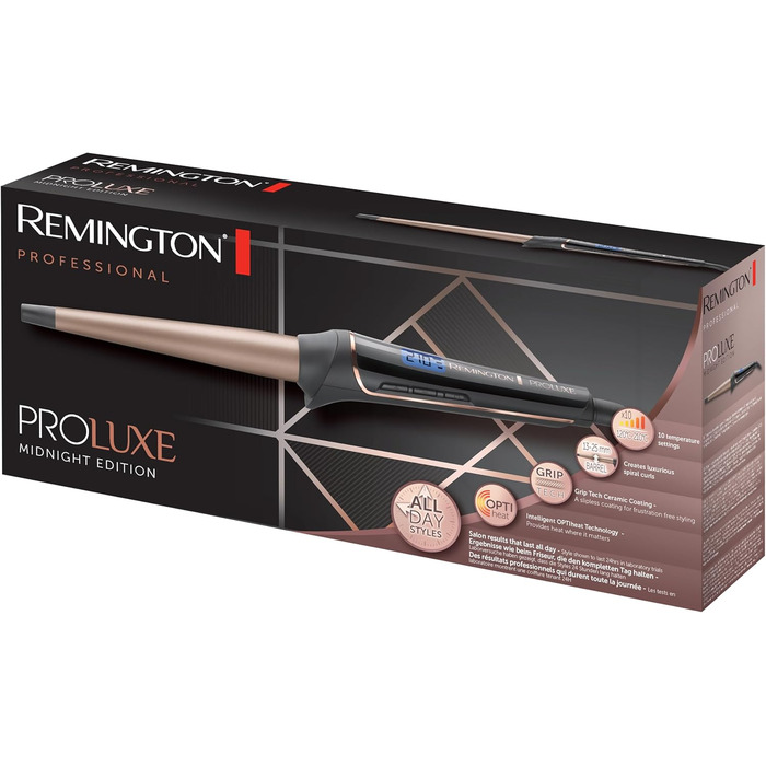Випрямляч для волосся Remington Proluxe S9150B з широкими керамічними пластинами (110 x 50 мм), технологія OPTIheat, цифровий дисплей