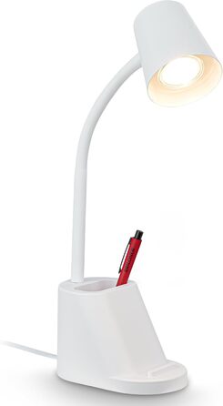 LED настільна лампа BRILONER з торшетом, чорна, 38,5 см, сенсорне керування, поворотна, з можливістю заміни лампочки