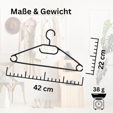 50 вешалок для одягу з поворотними гачками на 360 градусів, з переробленого пластику, чорного кольору, нековзні, економія місця, Made in EU. Блок для купівлі 50 шт. чорного кольору & Блок Hlkauf-block (50 шт. срібного кольору & Hlkauf-block)