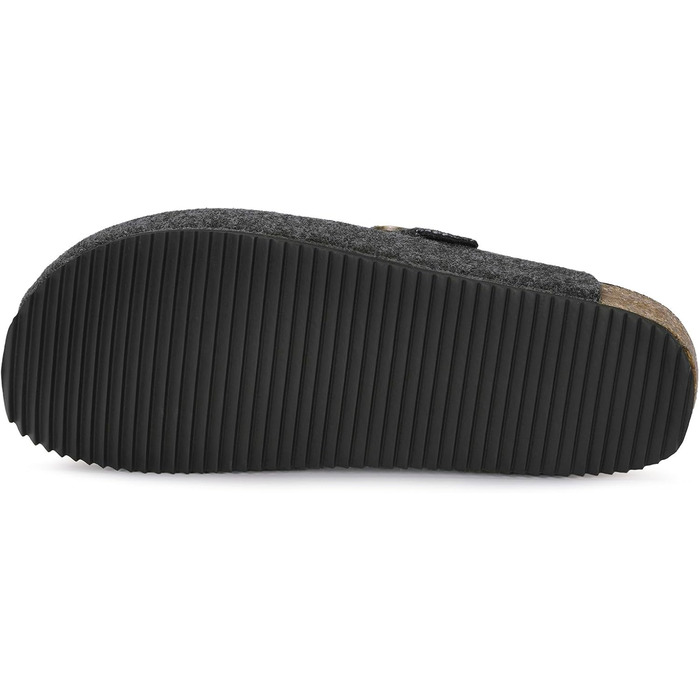 Домашні тапочки Dokela для жінок та чоловіків: зимові клоги з підкладкою, утеплені фетрові тапочки, тепле устілка з корку, зручні шкіряні шльопанці, антиковзаючі, замкнені (42 EU, темно-сірий)