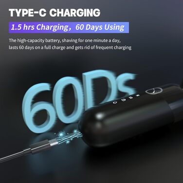 Електричний гоління для чоловіків Sejoy з 4D головкою, бездротовий, для мокрого та сухого гоління, потужний мотор