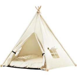 Тент-кімната для домашніх тварин EUGAD з подушкою: ідеальне місце для собак, котів, кроликів та інших тварин. Розмір: 75x75x98 см. Зручний, знімний, миючий.