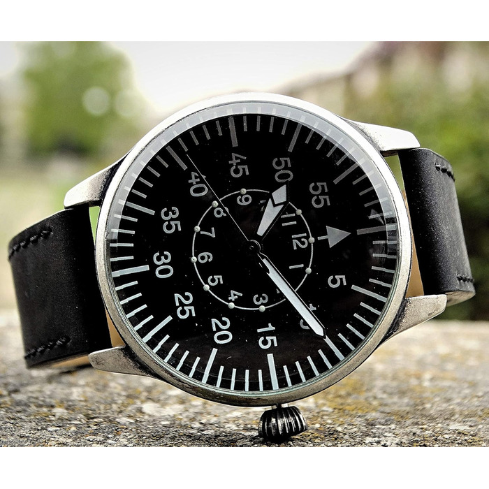 Годинник Mil-Tec Fliegeruhr Retro Mechanical Black Dial