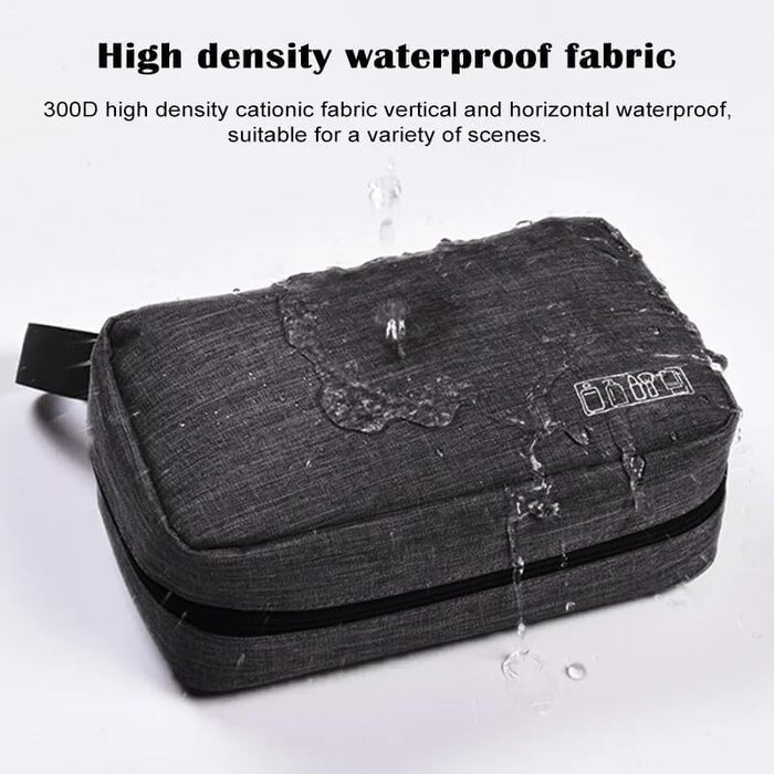 Чоловіча сумка-органайзер для туалетних аксесуарів, чорна. Складана водонепроникна дорожня сумка-органайзер з гачком