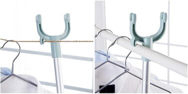 Kagodri Extendable Rods, Adjustable Clothes Hanger with Hook, Aluminum Tube, Clothes Hanger with All-Purpose Hook, a Good Helper at Home for Hanging Shirts, Pants, and Jackets