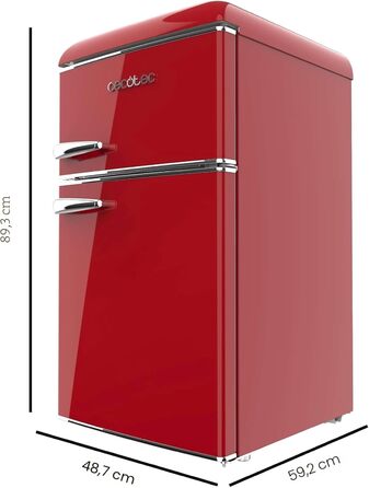 Холодильник Cecotec Bolero CoolMarket 2D Origin 86 Green - Ретро, 86л, Клас E, з морозильною камерою