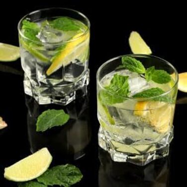 KADAX Drinking Glasses Set of 6, made of high-quality glass, water glasses, thick-walled juice glasses, fluted glasses for water, drinks, cocktail glasses, beverage glasses (12-piece SET 6x325ml tall + 6x325ml short)