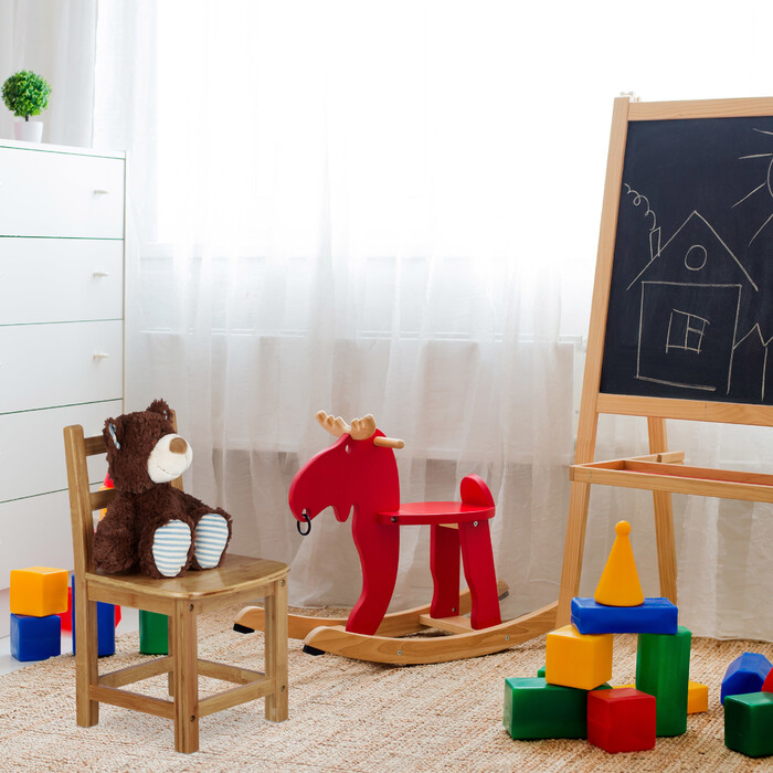 Relaxdays Kids' Chair RUSTICO Natural