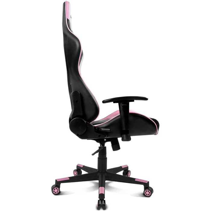 Ігрове крісло DRIFT DR175PINK, екошкіра, 2D-підлокітники, клас 4, рожево-чорне