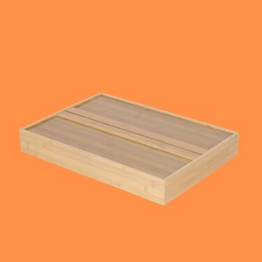 Ящик для столових приборів Relaxdays з висувним бамбуковим ящиком