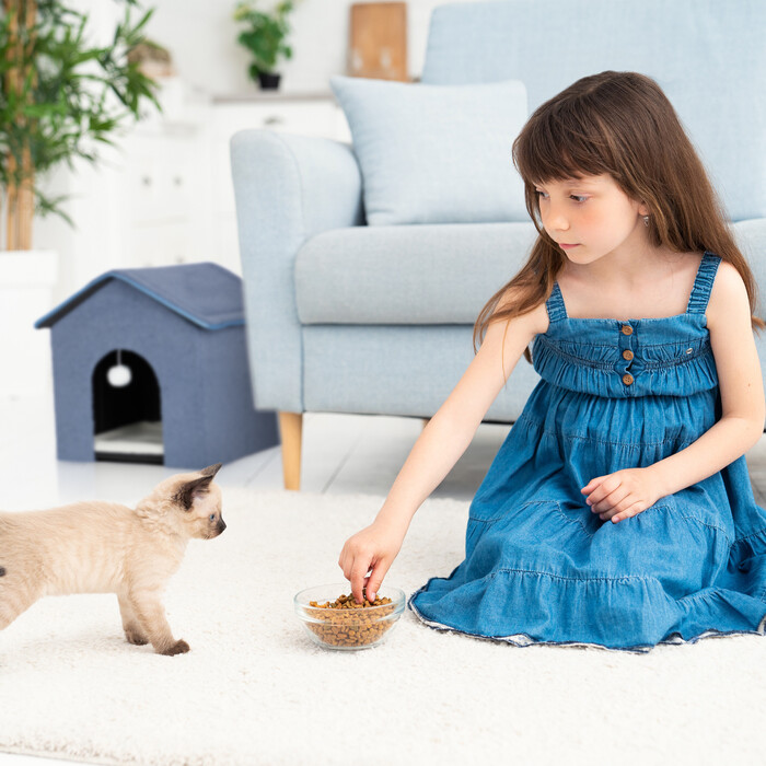 Relaxdays Cat Cave in Blue