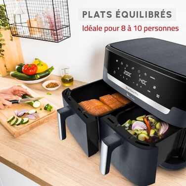 Фритюрниця Moulinex Dual Easy Fry XXL з двома кошиками, 11л, 7 програм, EZ942BF0