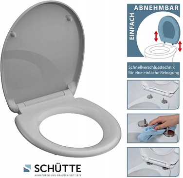 Сидіння для унітаза Schütte 82302, сірий дуропласт