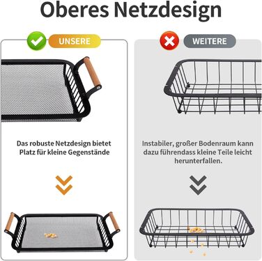 Металевий фруктовий кошик на 3 яруси з підставкою для бананів - чорний | Для кухні, обідньої зони, комори