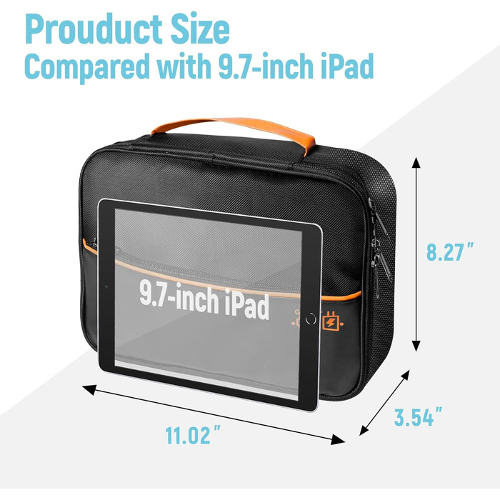 Органайзер для кабелів та аксесуарів для подорожей - Double Layer XL, чорний