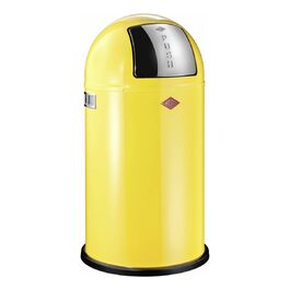 Відро Wesco Pushboy 50 л з нержавіючою сталлю, жовте, знімний внутрішній контейнер