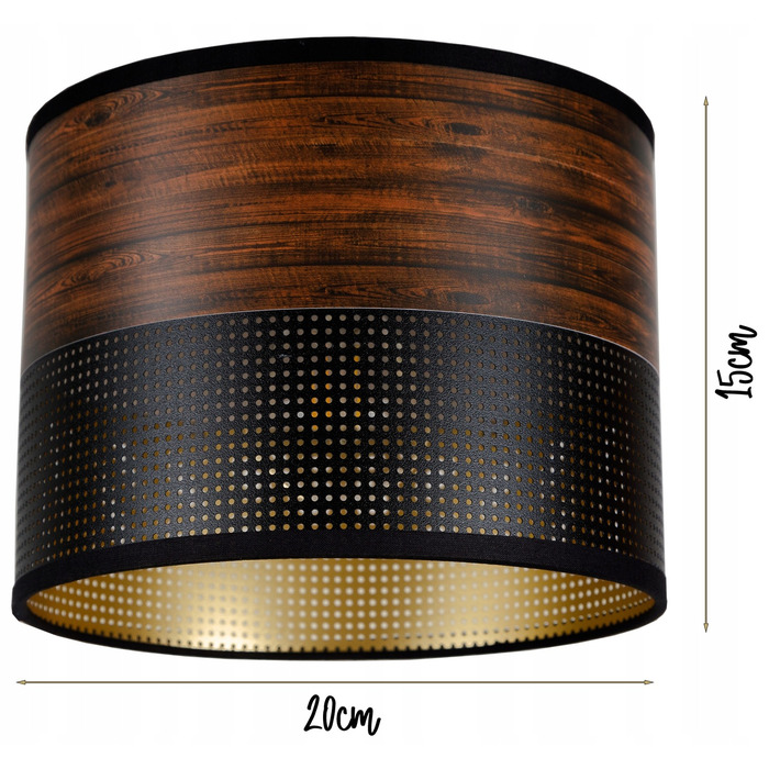 Стильна настільна нічна лампа з абажуром у кольорі венге, сучасний лофт, LED