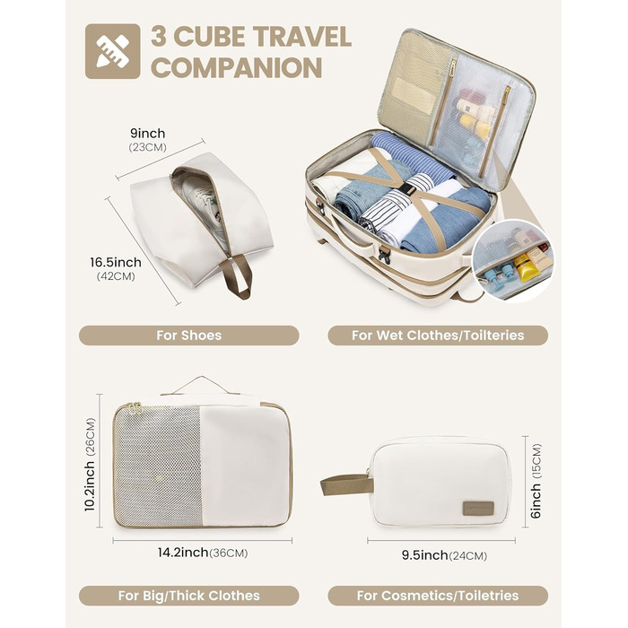 LOVEVOOK Рюкзак для ручної поклажі 30-40L, розширюваний, для ноутбука 17 дюймів, чорний, антикрадійний, чоловічий/жіночий