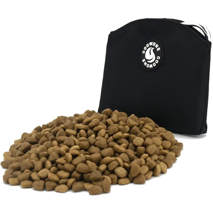 Сумка для ласощів для собак COOWONE, з магнітною застібкою, 900D Oxford, для дресирування та прогулянок, чорна