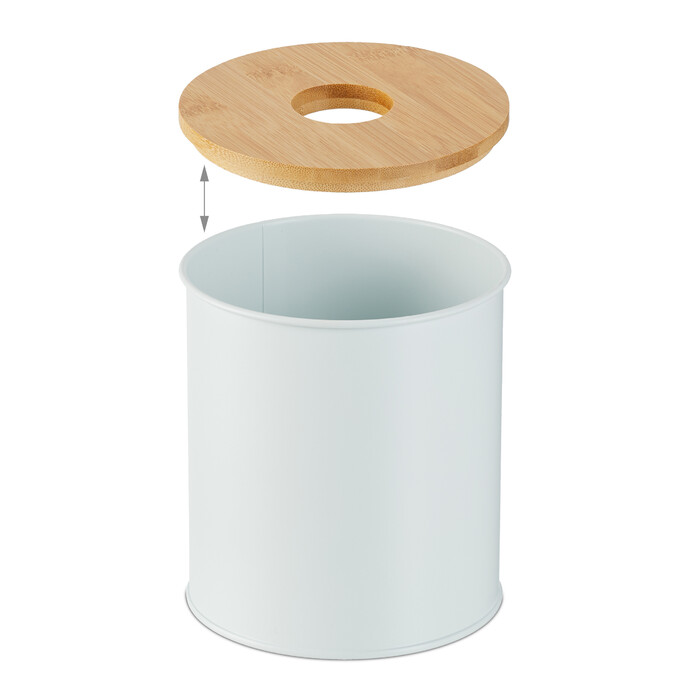 Relaxdays Cosmetic Containers 2 l with Bamboo Lid